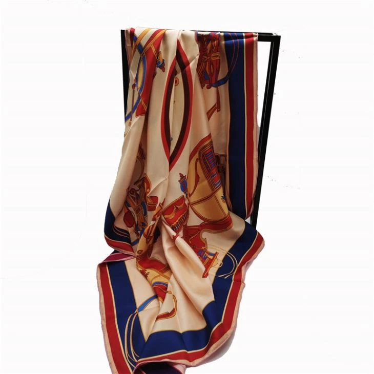 Custom Digital Double Sided Printed Square Silk Scarf Women Hijab Silk Custom Digital Double Sided Printed Square Silk Scarf Women Hijab Silk